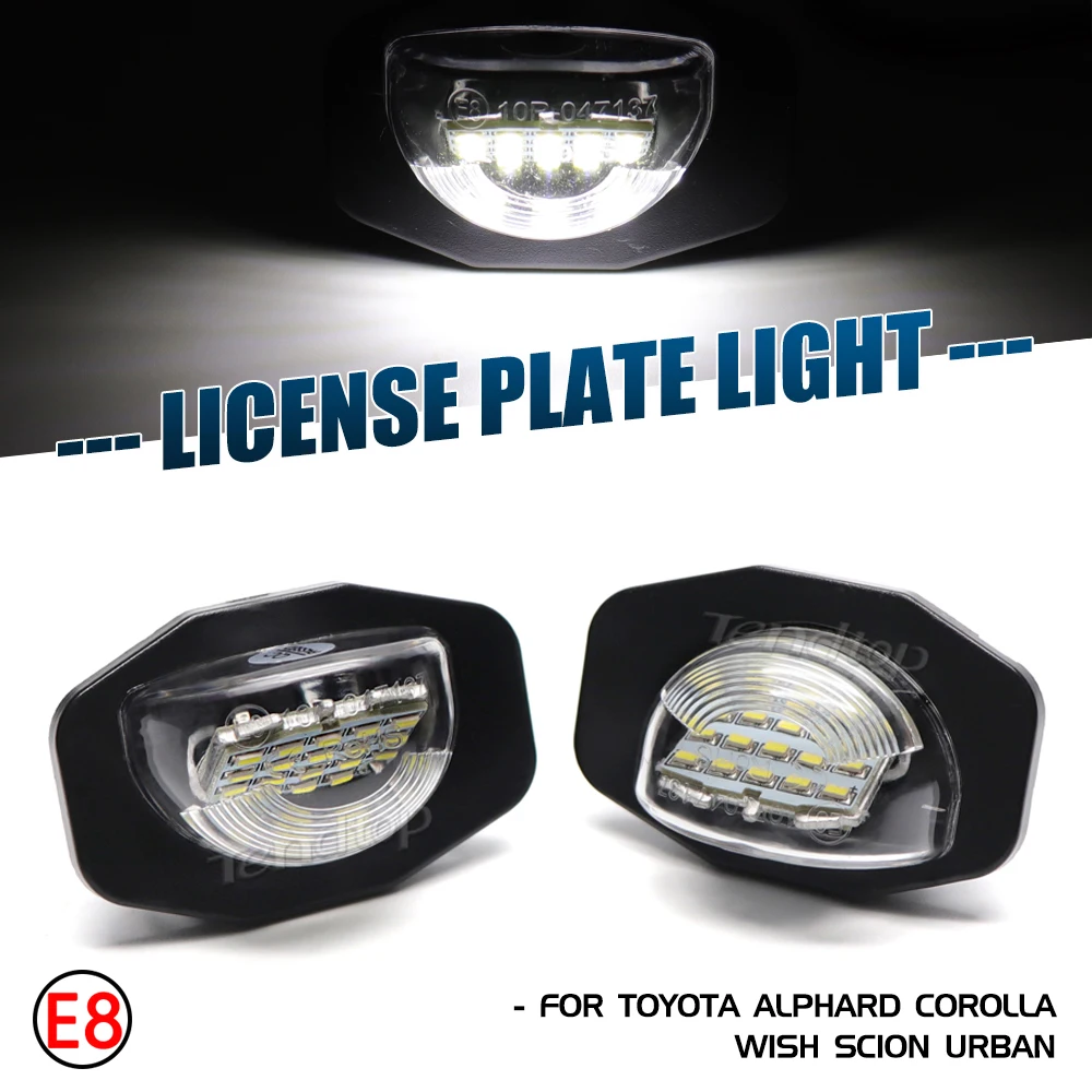 

Автомобильный светодиодный номерной знак для Toyota Corolla Auris Alphard Sienna Wish Scion XB XD Urban Canbus без ошибок белый 12 В