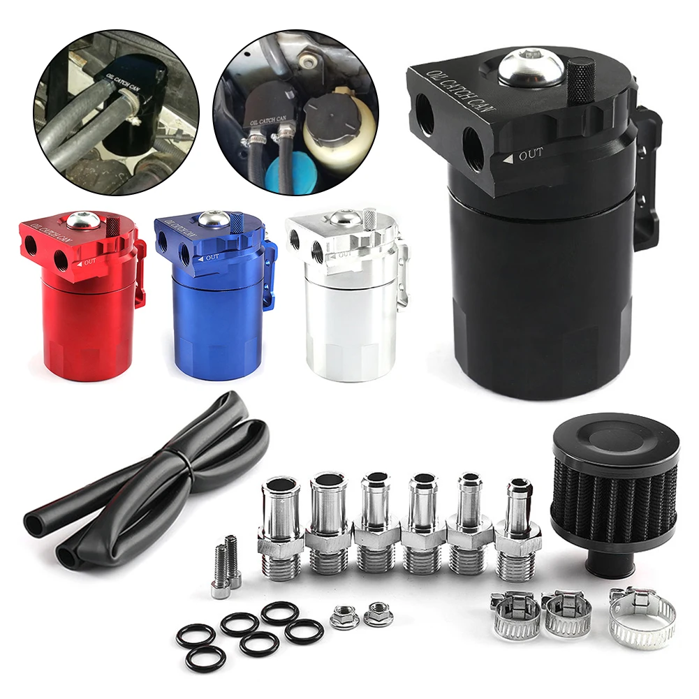 Oil Catch Can Universal Fuel Tank for Racing Car Aluminum Oil Reservoir