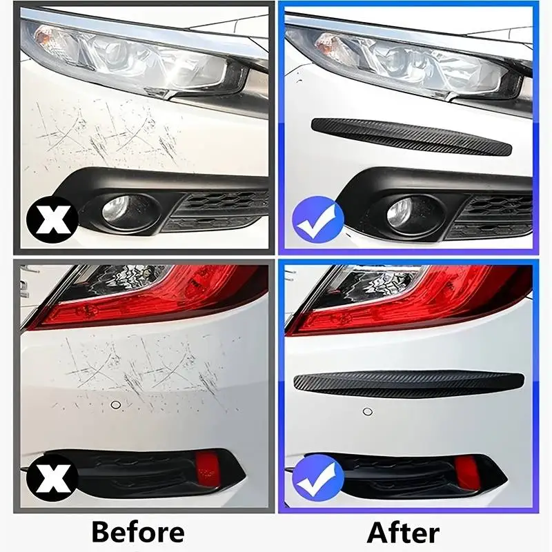 6/4 Stuk Universele Voorbumper Hoek Beschermer Auto Anti-Collision Bescherming Decoratie Strip Auto Accessoires Nieuw