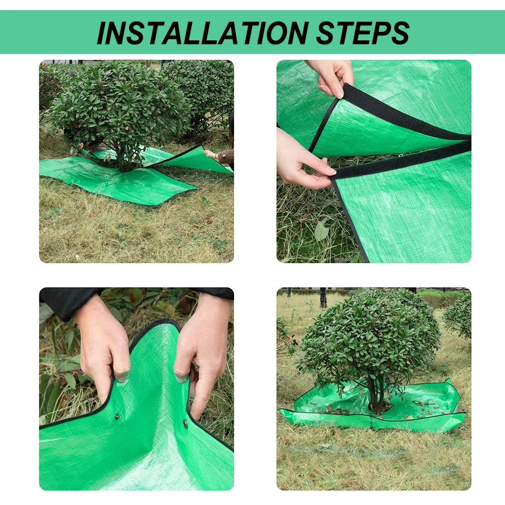 Tappetino Per Rinvaso Piante 75x75 Cm Impermeabile - Con Fascette Per Legatura, Pieghevole - Foto 8