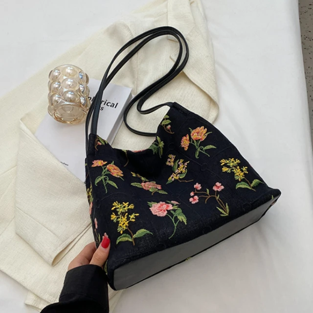 High quality tote 2023 new trend letter luxury women's shoulder bag large  capacity versatile female fashion flower shopping bag - AliExpress