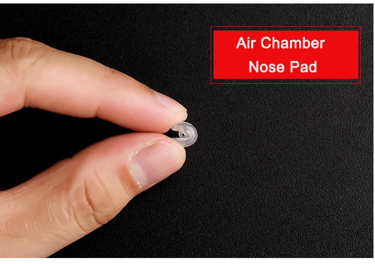 500 stücke Kostenloser Versand Air Chamber Brillen Silikon Nasenpads Licht Weiche Schraube Push-In – Detail 5