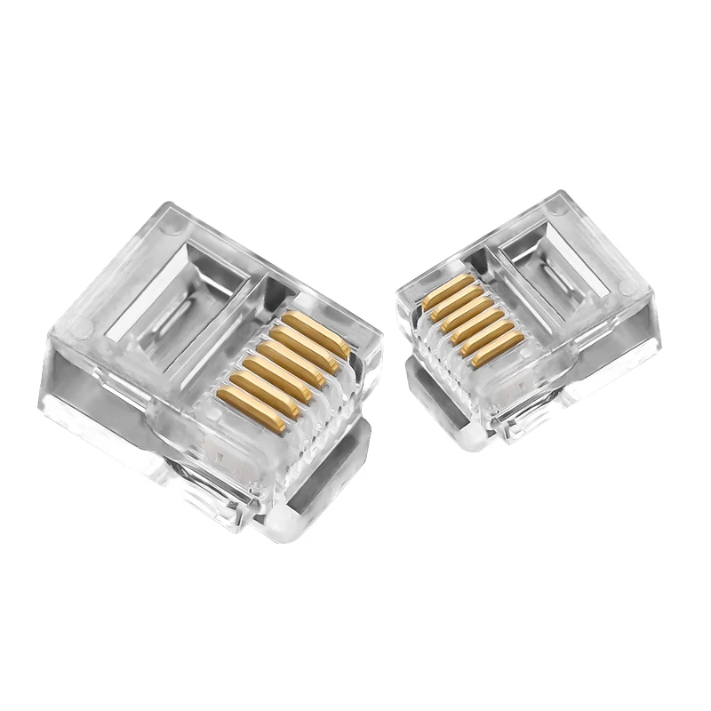 conector do telefone com plugue modular rj11 6p6c 100 pecas 01