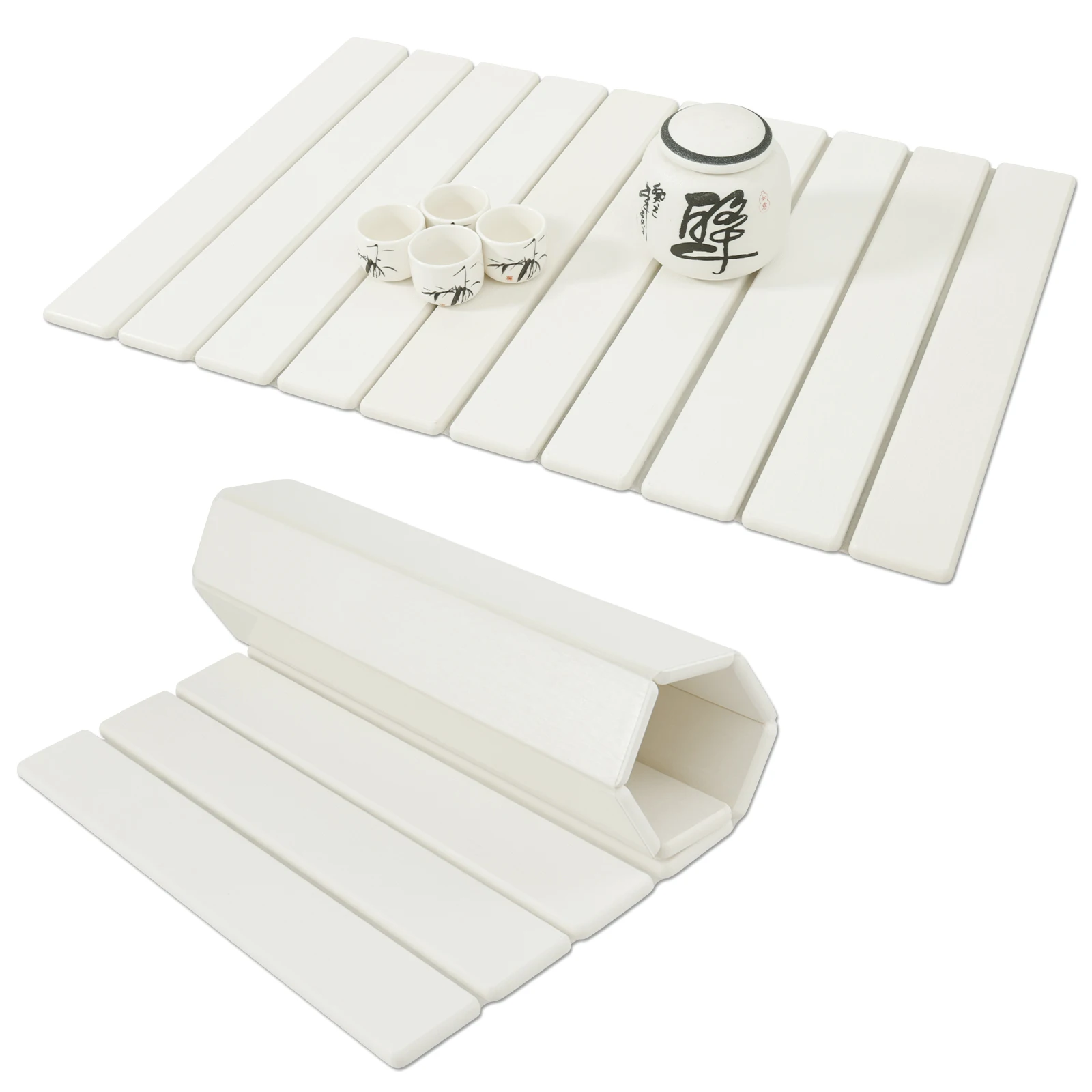 Grand Tapis De Séchage Vaisselle En Diatomite 30x40 Cm - Absorbant, Antidérapant, Gris Foncé - Pour Cuisine, Plantes, Bols Animaux