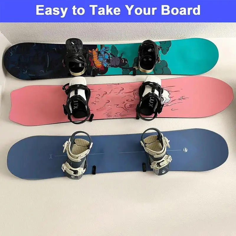 2pcs Skateboard Snowboard Mount Rack SurfBoards Wall Rack for Wakeboards Kiteboards 3