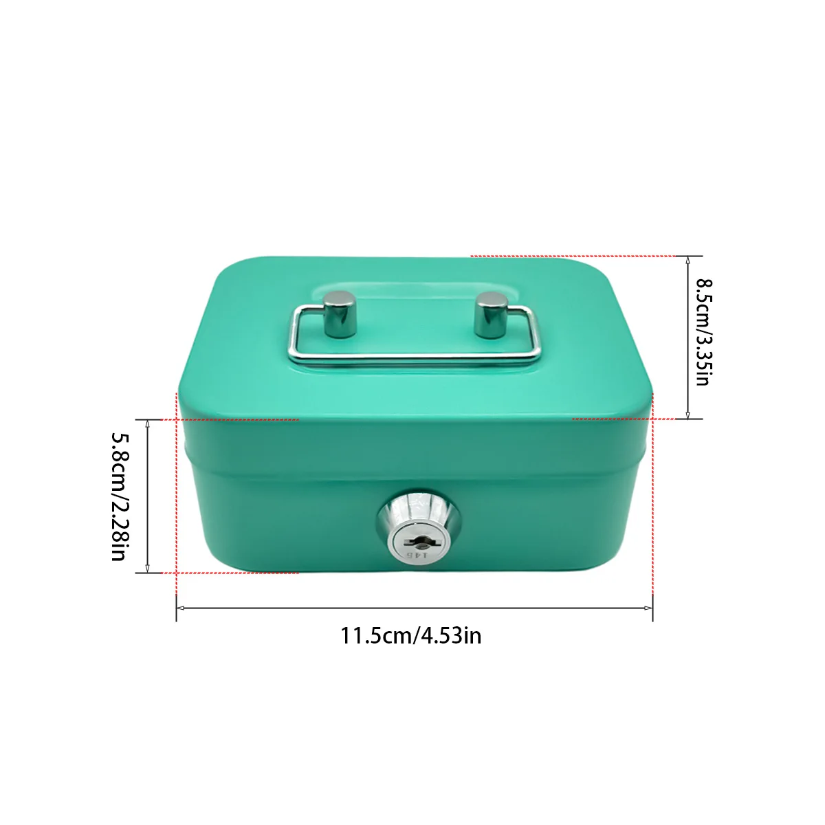 Money Safe Box Lockable Cash With Key Portable Piggy Made Of Metal Small Security Lock Sturdy Coin Boxes For Kids