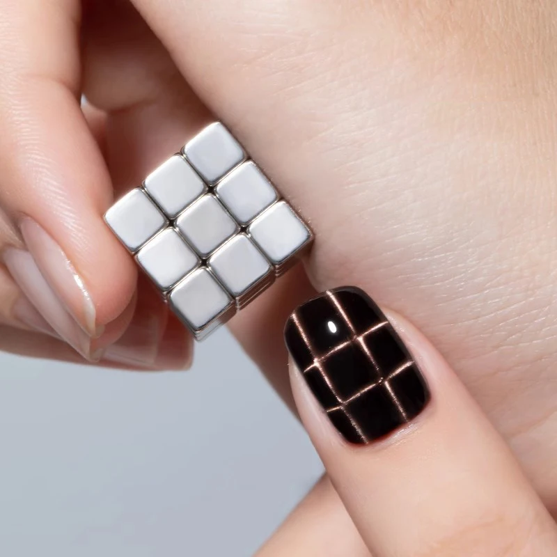 PUENTE Magic Cube Magnet for 3D Cat Eye Design Unscented Manicure Magnet Stick Can Change To Various Shape Nail Art Tools
