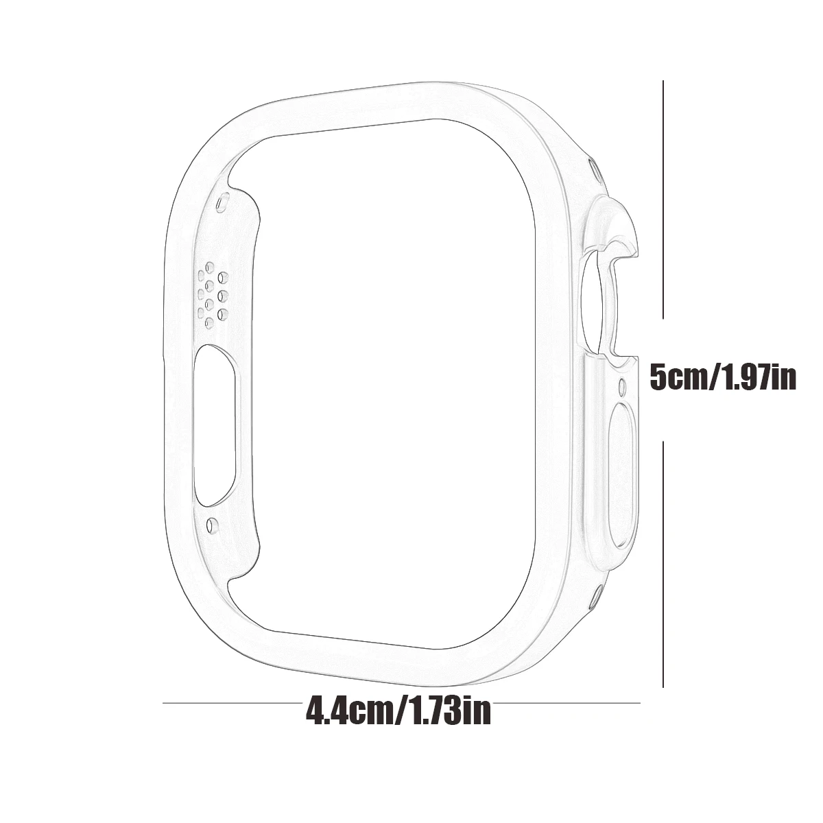 Matte Shockproof Edge Protective Cover for Apple Watch Ultra 2 – Hard PC Bumper Case