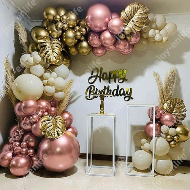 Balloons Birthday Party Decoration Gold White  Gold White Wedding  Decoration - Latex - Aliexpress