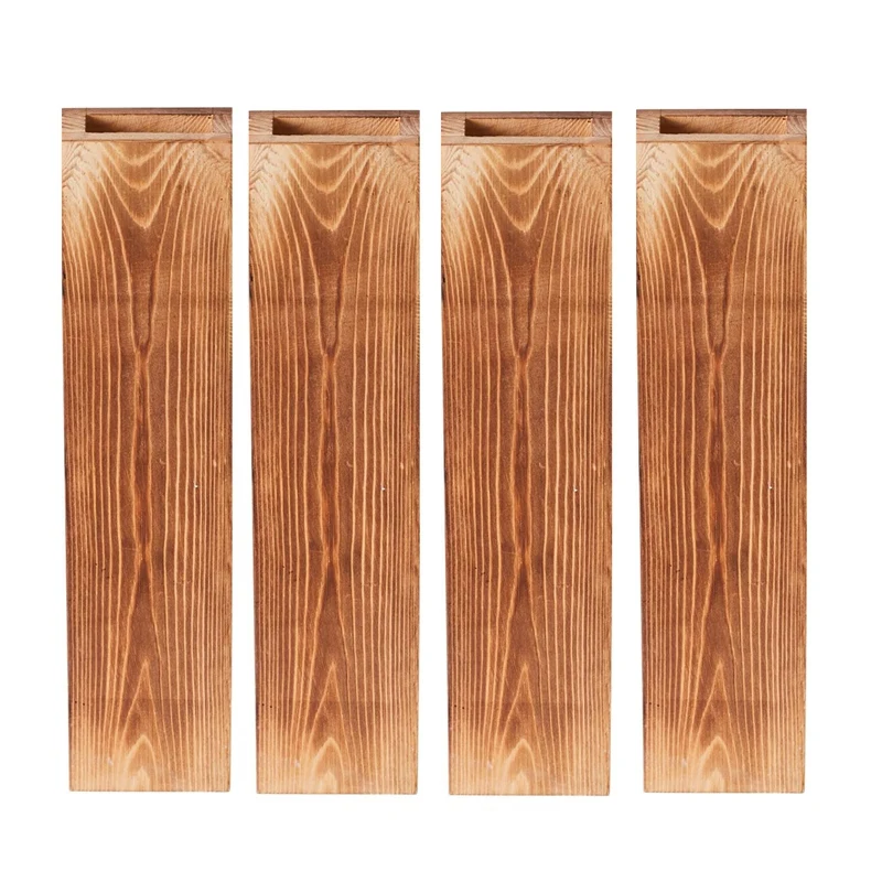 

4 Pack Wall Planters For Indoor Plants Farmhouse Wooden Pocket Wall Vases Wood Wall Decor For Bedroom Living Room