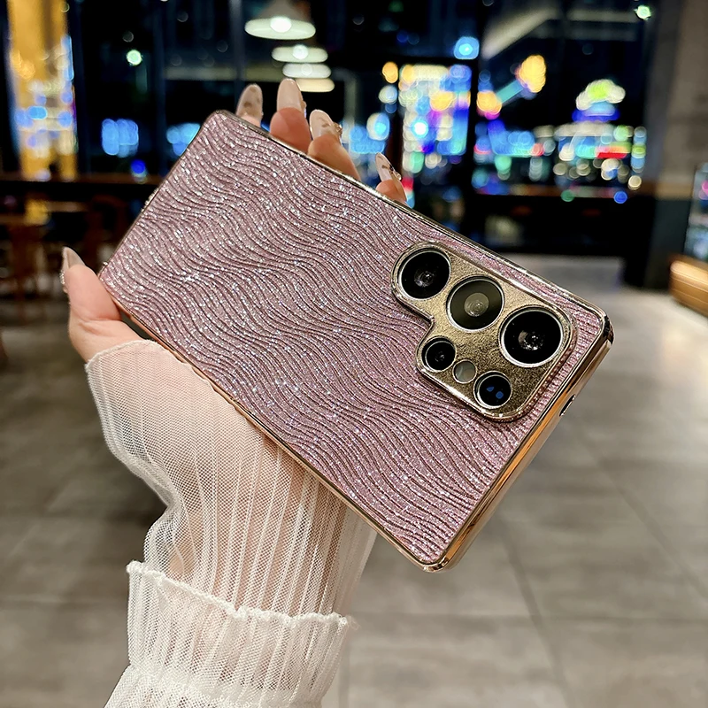Luxurious Bling Glitter Rose Electroplated Shockproof Phone Case