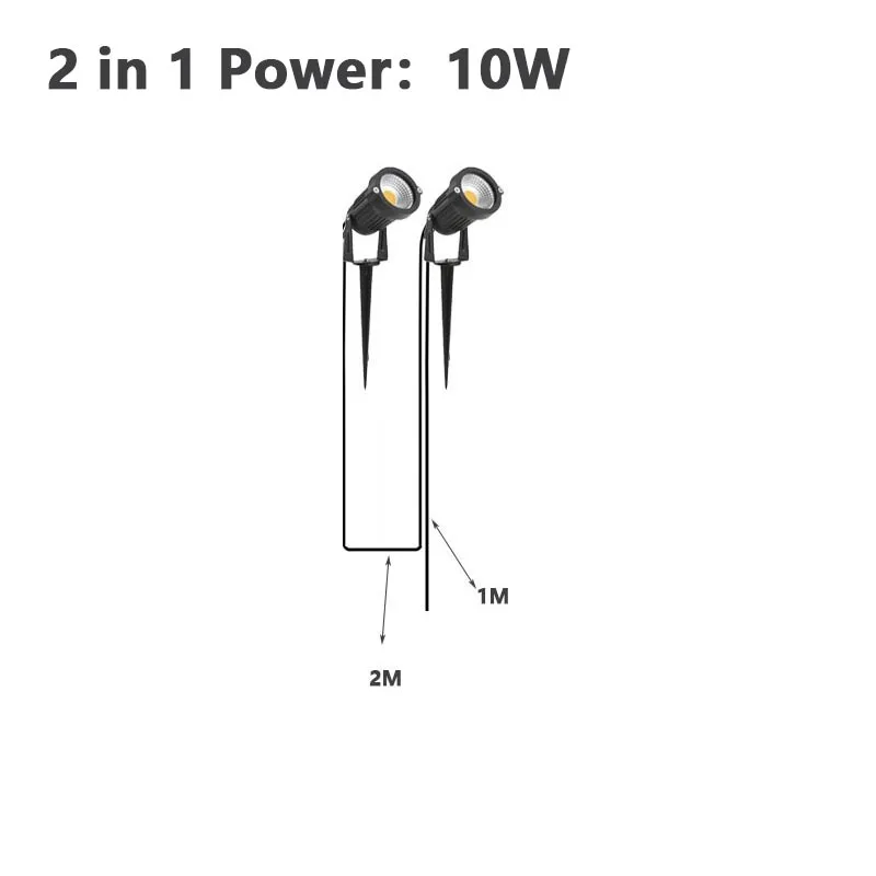 Led Garden Light Cable Free Lawn Light Waterproof Garden Decoration 220V110V12V 5W Landscape Peak Bulb Ip65 Path Spotlight