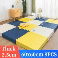 Foot Mat 60x60cm Floor Noise Mat 8PCS Thick 2.5cm Tatame Baby Play Mat Activities Mat for Baby Folding Carpet Game Puzzle Mat 1