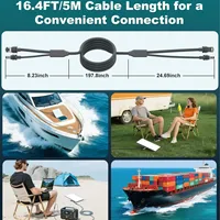 Для Starlink Mini 2in1 кабель постоянного тока к RJ45 Ethernet «папа-мама» 5A кабель для быстрой зарядки 1000 Мбит/с скорость водонепроницаемый кабель — изображение 4