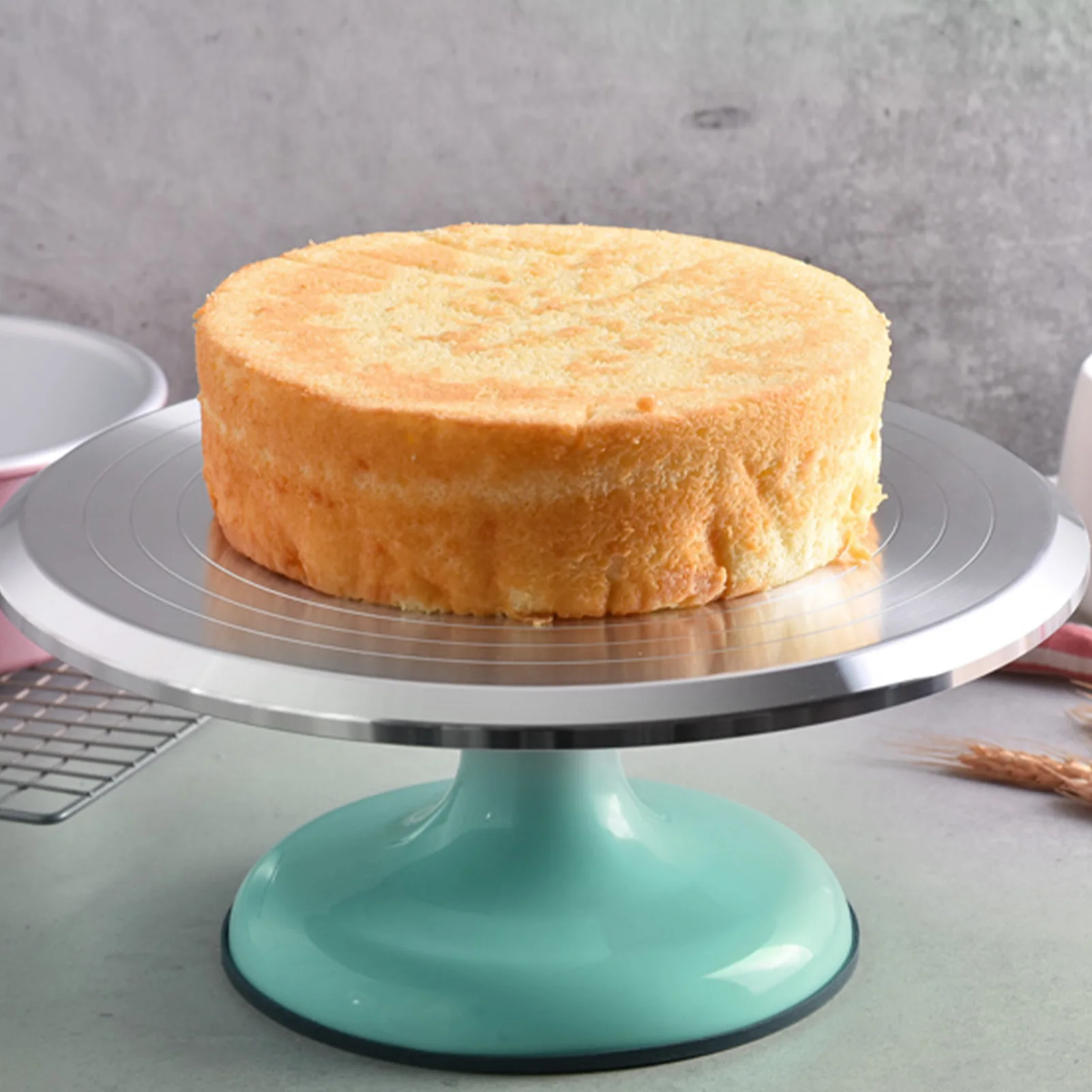 Baking Supplies Revolving Cake Stand Cake Decorating Turntable Rounded Edges Professional Aluminum Alloy for Decorating