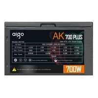 Aigo AK 700W PC พาวเวอร์ซัพพลายสีดำ, 24pin พัดลม120mm พัดลมคอมพิวเตอร์เดสก์ท็อป ATX 12V สำหรับ BTC 5