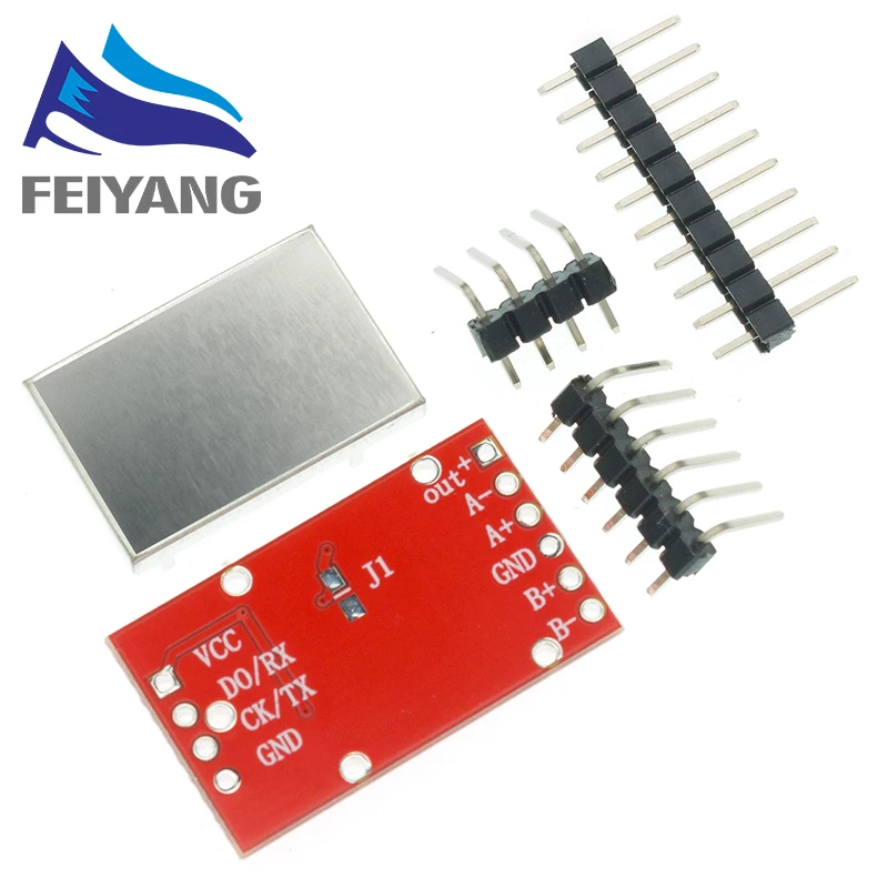 SAMIROB Zweikanaliges 24-Bit-A/D-Konvertierungswägesensormodul mit Metallabschirmung HX711 # – Detail 4