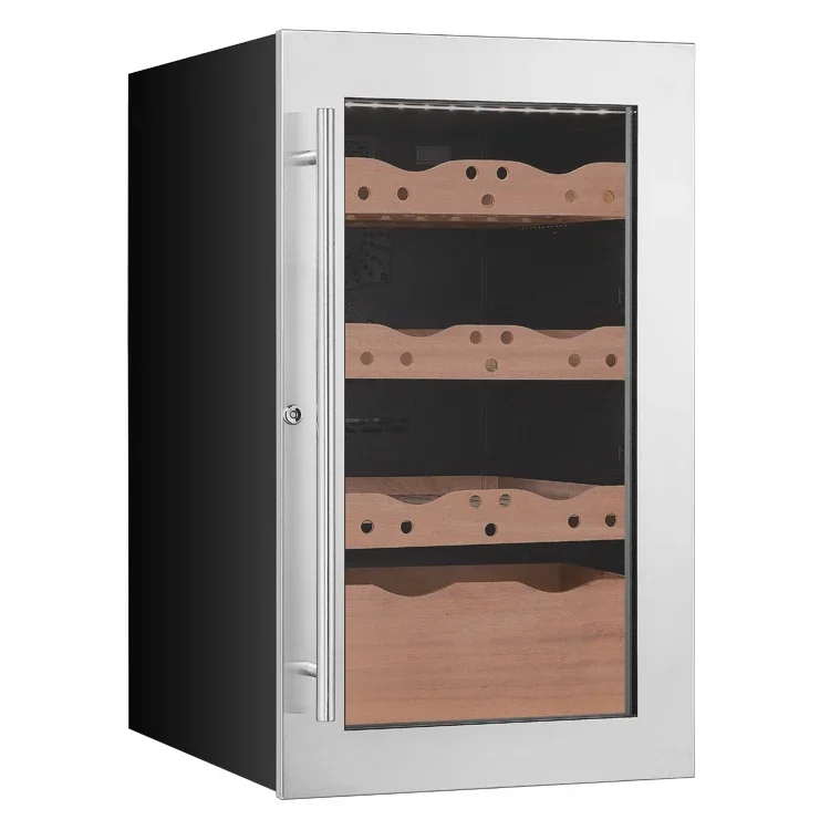 VI40C Electrical Cigar Fridge Cooler Wooden Spanish Cedar Cabinet 118L Compressor Cigar Humidor