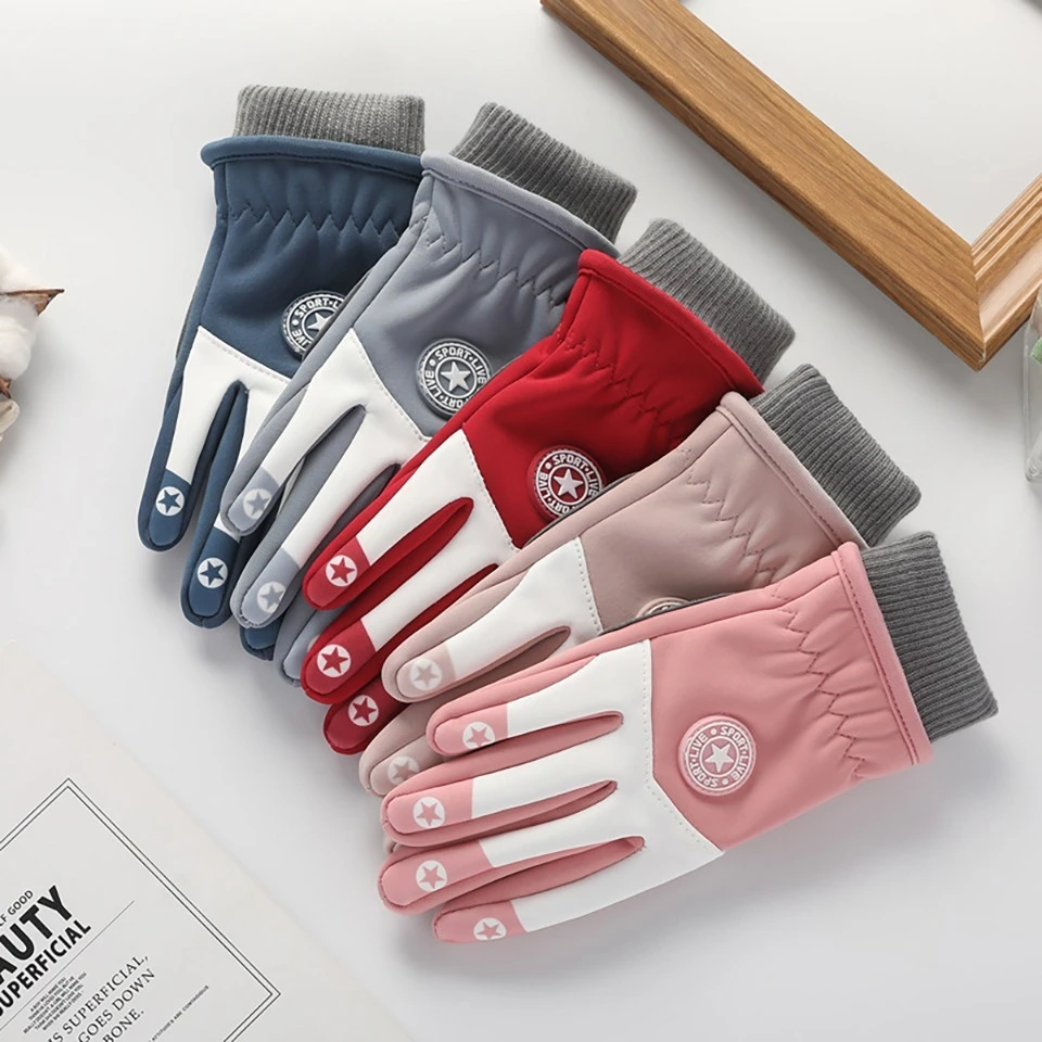 GTUBIKE Autumn Winter Cycling Gloves Children 5 to 12 Years Old Boys Ski Gloves Girls Skateboard Warm Kids Non-slip Thick Gloves