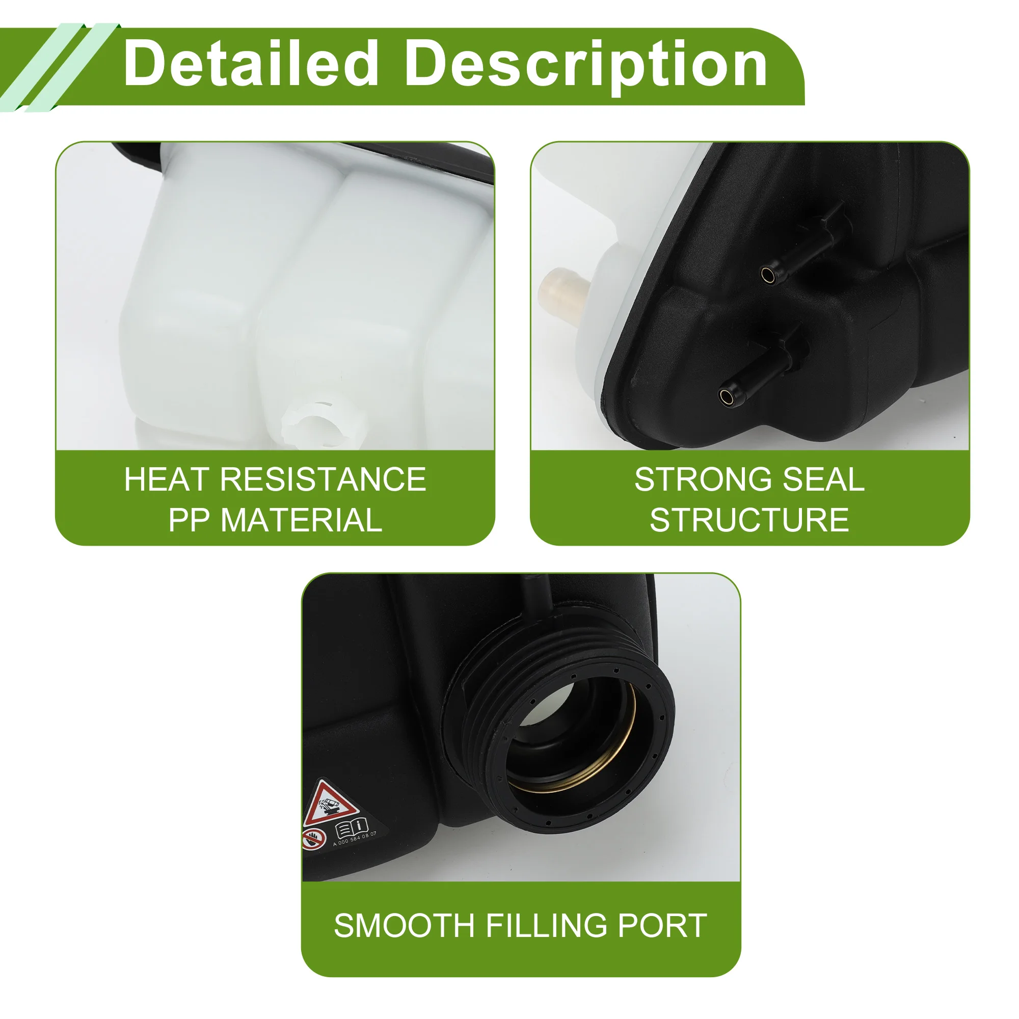 메르세데스 CL55 AMG 03-11용 UXCELL 냉각수 확장 오버플로우 탱크 No.2205000149