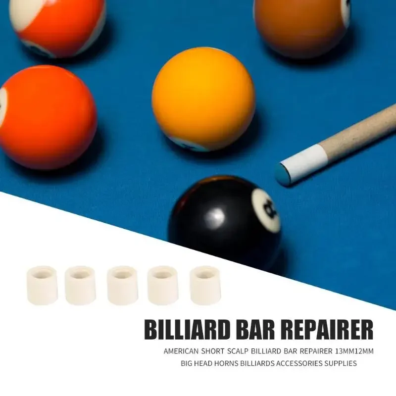 White ABS Billiards Snooker Ferrules for Pool Cue Repair