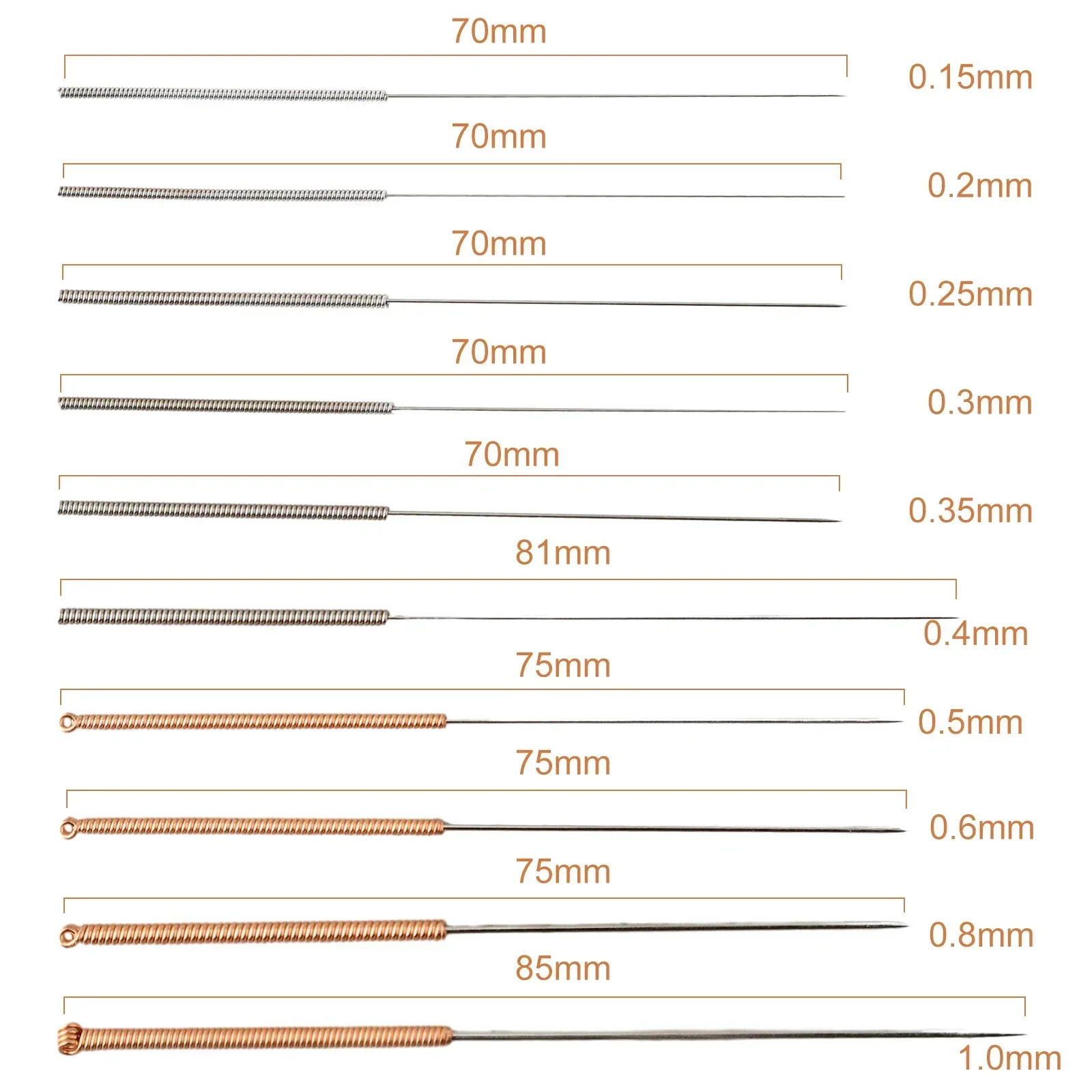 Cleaning Needles 0.15-1.0mm Nozzle Clean Needle High Elasticity MK8 Nozles 1Set For Cleaning Filament Remaining Inside Nozzles