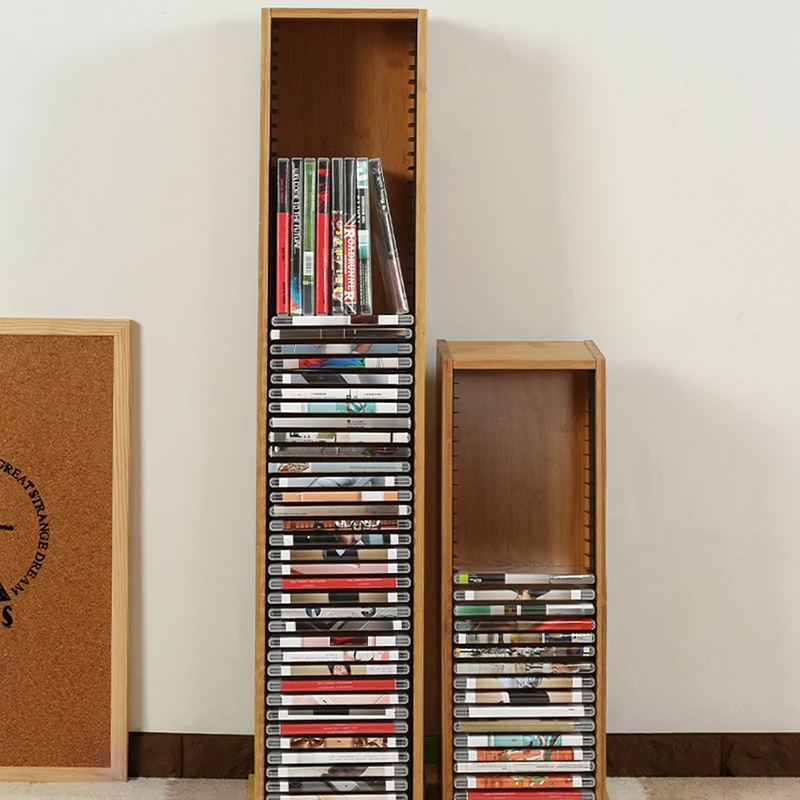Radio Display Cd Organizer Rack Music Minicadena Portable Holder Retro Capacity CD Rack Rotatable Stojak Na Cd Luxury Furnitures