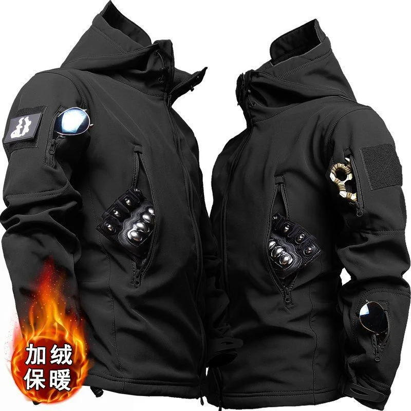 Tactical Suit Winter Jackets Pants Men Women Outdoor Hiking Windproof Waterproof Multi Pockets