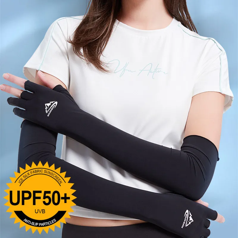 Sunscreen-Gloves-Summer-ice-Silk-Sleeves-UV-Protection-Long-Summer ...