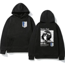 

Anime Attack on Titan Print Hoodies Men's Women's Street Hip Hop Fashion Oversized Sweatshirt Everyday Casual Cotton Pullover