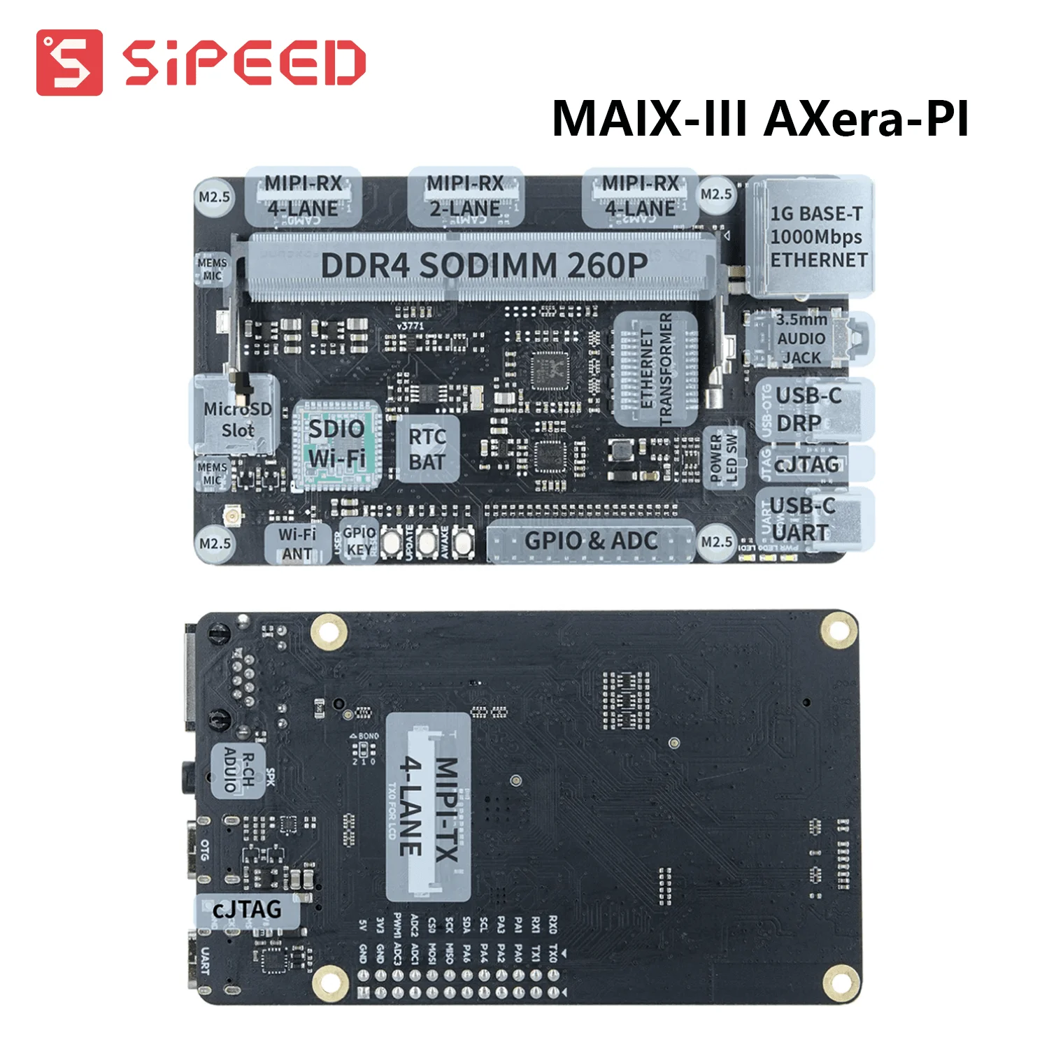 Sipeed M3AXPI MAIX-III AXera-PI ΰ   AI ISP   Ʈ  ھ   