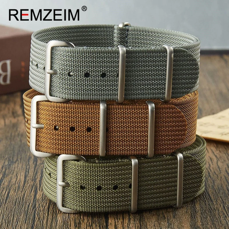 Military-Style Waterproof Nylon Watch Strap - Casual & Durable