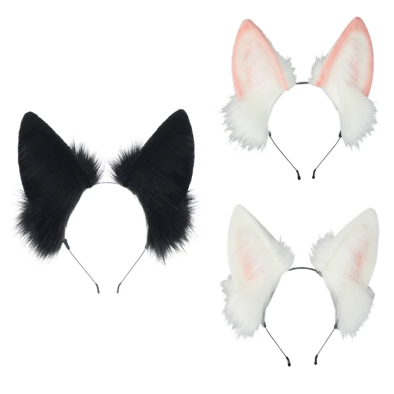 

Anime Cosplay Props Wolf Hair Hoop Furry Hair Styling for Comic Con