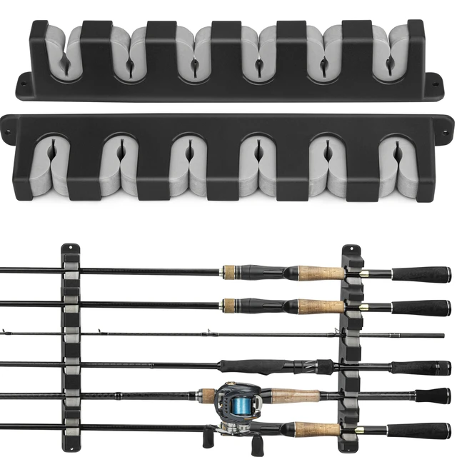 Thkfish Fishing Horizontal 6-Rod Rack Fishing Rod Holder Pole Holders Wall  Mount Modular for Garage Fishing Rods Storage Tools - AliExpress