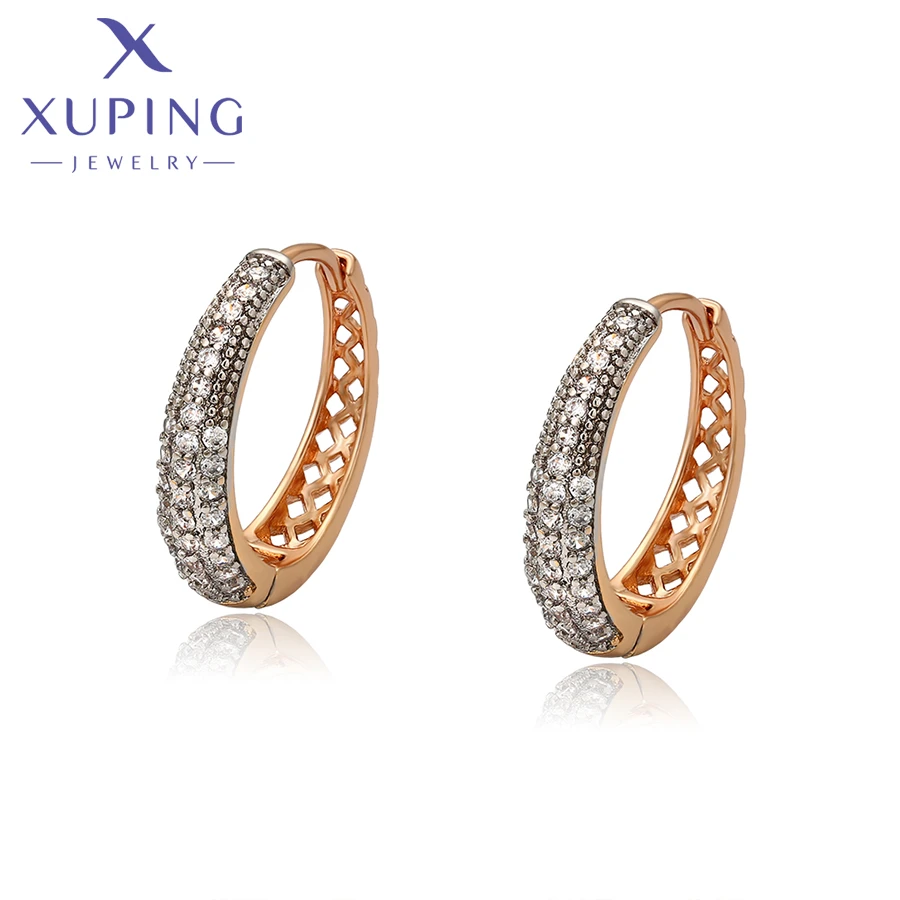 Xuping Jewelry New Model Fashion Gold Color Hoop Earrings for ...