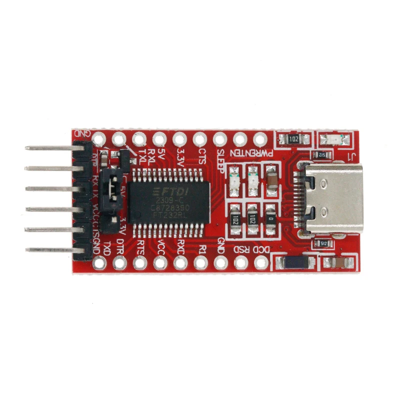 USB to TTL Adapter FT232RL FTDI Type-C to TTL Serial Converter Module 3.3V 5.5V FT232R Breakout Mini for Arduino