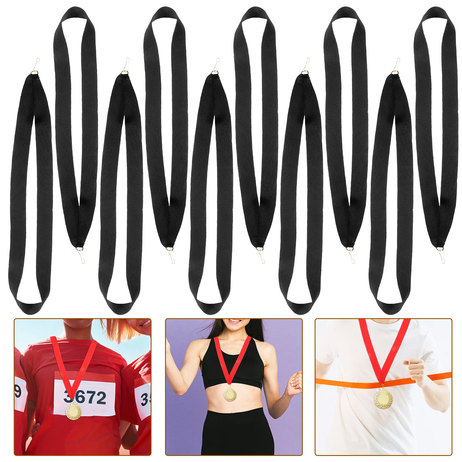 Medal Ribbon Award Neck Ribbons Medal Lanyards Award Participation Ribbons Medal Lanyards Snap Clips Competitions Sports