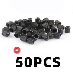 Pack of Tyre Valve Dust Caps for Car Air Nozzles - Tire and Wheel Accessories (50PCS)