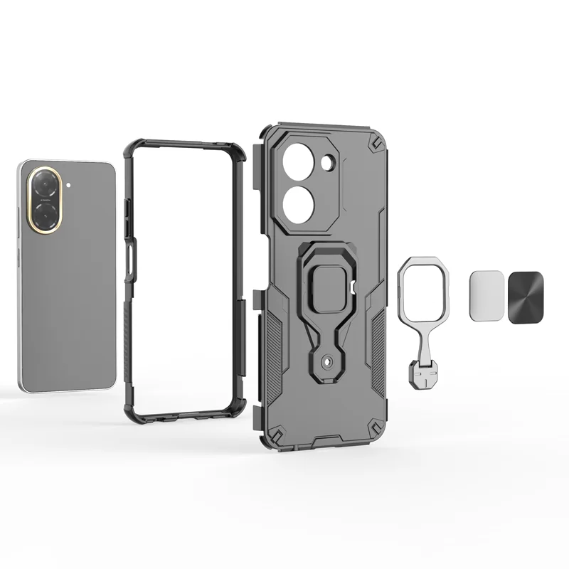 Xiaomi Redmi A5 Shockproof Armor Case with Magnetic Holder Ring and Lens Protection