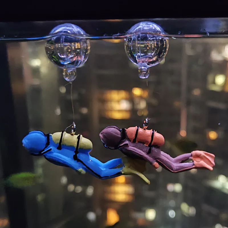 Fish Tank Diver Ornaments Landscape Decoration with Ball and Line