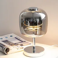 Modern Light Luxury Italian Simple   Bedside Lamp Glass Master Bedroom Bedside Lamp Designer Decorated High-Class LED Light 2