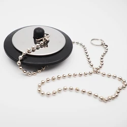 Rubber Bathroom Kitchen Basin Tool Soft  Bathtub Stopper Sink Plug Anti-leakage With Chain  Easy Use Mop  for Home and Hotel