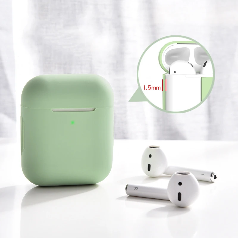 Soft Silicone Earphone Cover For Airpods 2 Case Earpods Accessories airpods 1/2 Headset Protective Sleeve apple airpods 2 1 case