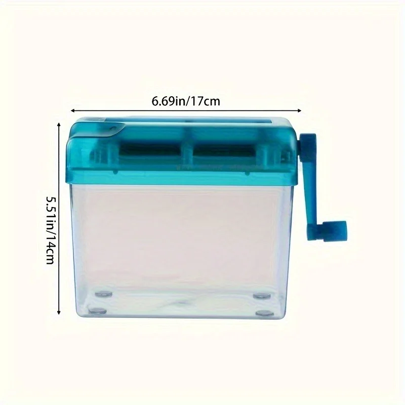1pc Easy-to-Use Manual Paper Shredder for Sheets,Space-Saving Cross-Cut Design, Non-Slip Base,Ideal for Office,protable