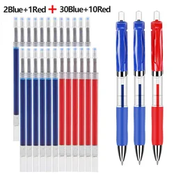 Vibrant Gel Pen Refills Set - 43 Pieces with Black, Red, and Blue Ink for Office and School Supplies (Blue red set-43 Pcs)