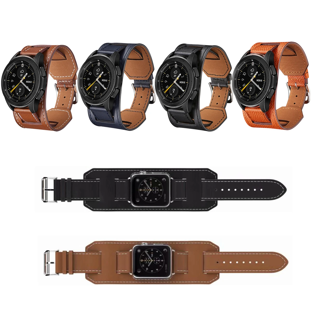 

22mm Genuine Leather Watch Band for Fossil Galaxy Gear S3 amazfit Huawei GT 2 2E Honor GS Pro Wristband Tray Bracelet Belt Strap