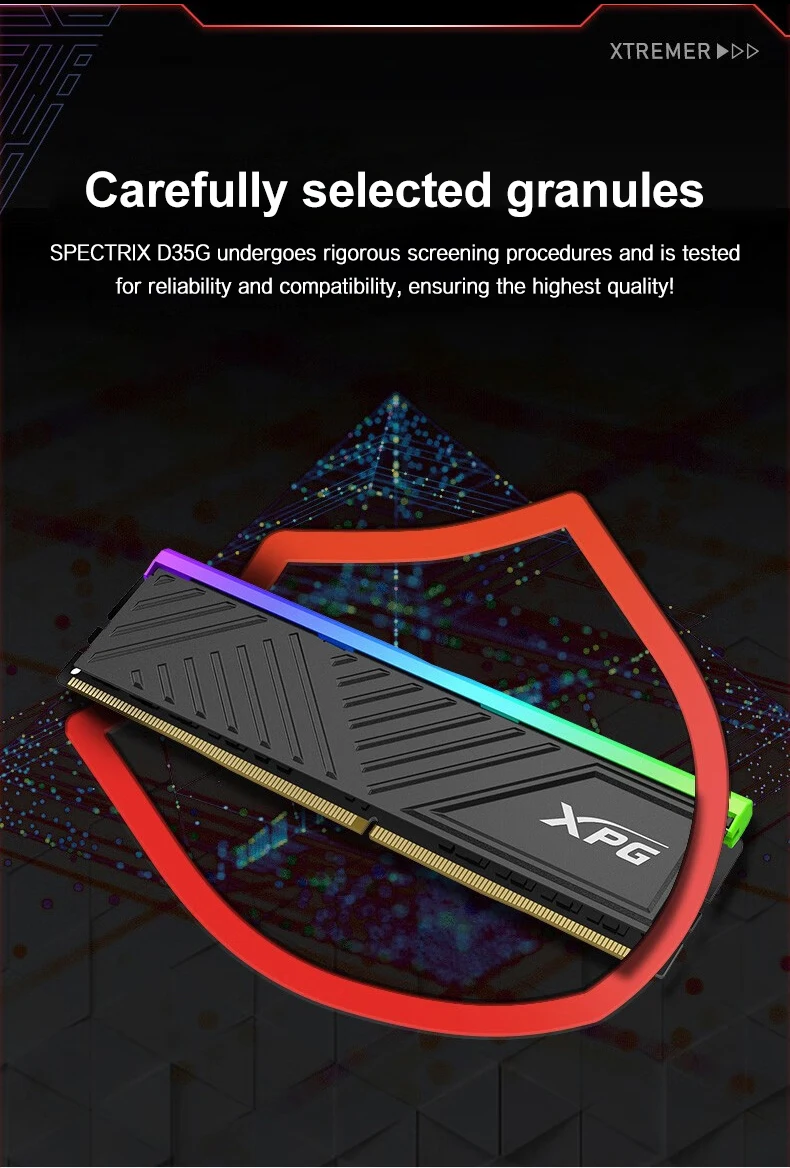calor, XPG SPECTRIX, D35G, DDR4, RGB, 3200,