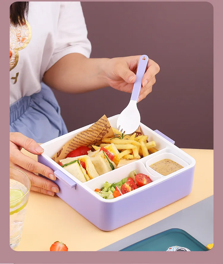 Bento Lunch Box for Kids 1300ml with Sauce Jar Tiffin Box for Lunch Fiambrera  Infantil Meal Snack with Bag Leak Proof - AliExpress