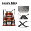 Custom Kizomba Samakaka Ankara Print Drawstring Bag Men Women Gym Sports Sackpack African Wax Design Shopping Storage Backpacks 3