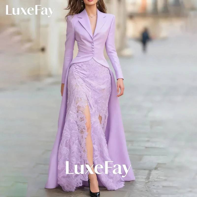 فستان سهرة أنيق مخصص من LuxeFay للنساء الجميلات، ف...